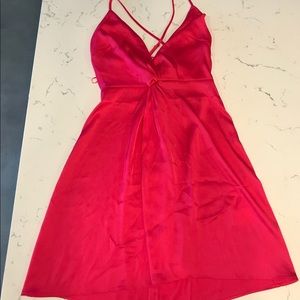 Express Hotpink Silky Minidress